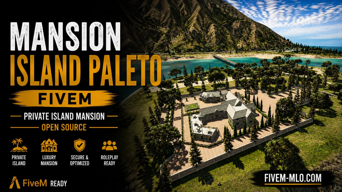 Mansion Island Paleto MLO FiveM | Private Island Mansion | Open Source